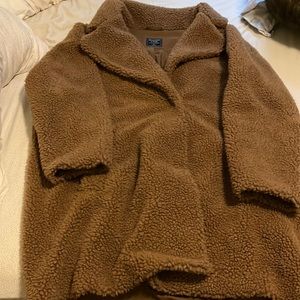 Abercrombie and Fitch brown cozy button up jacket